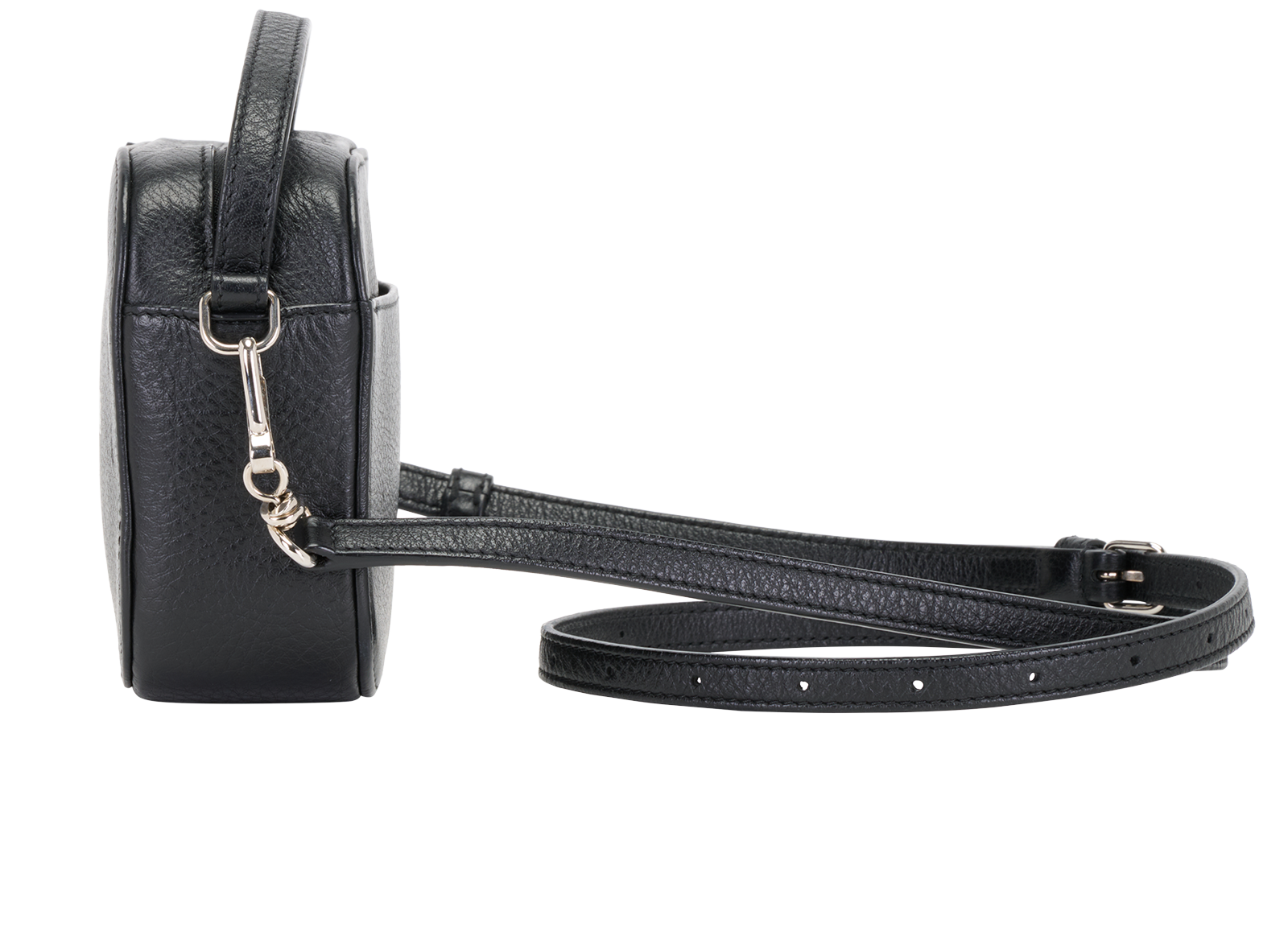 Logo Cross Body, &pound;350, Handbags, Black, Leather, Bottom view